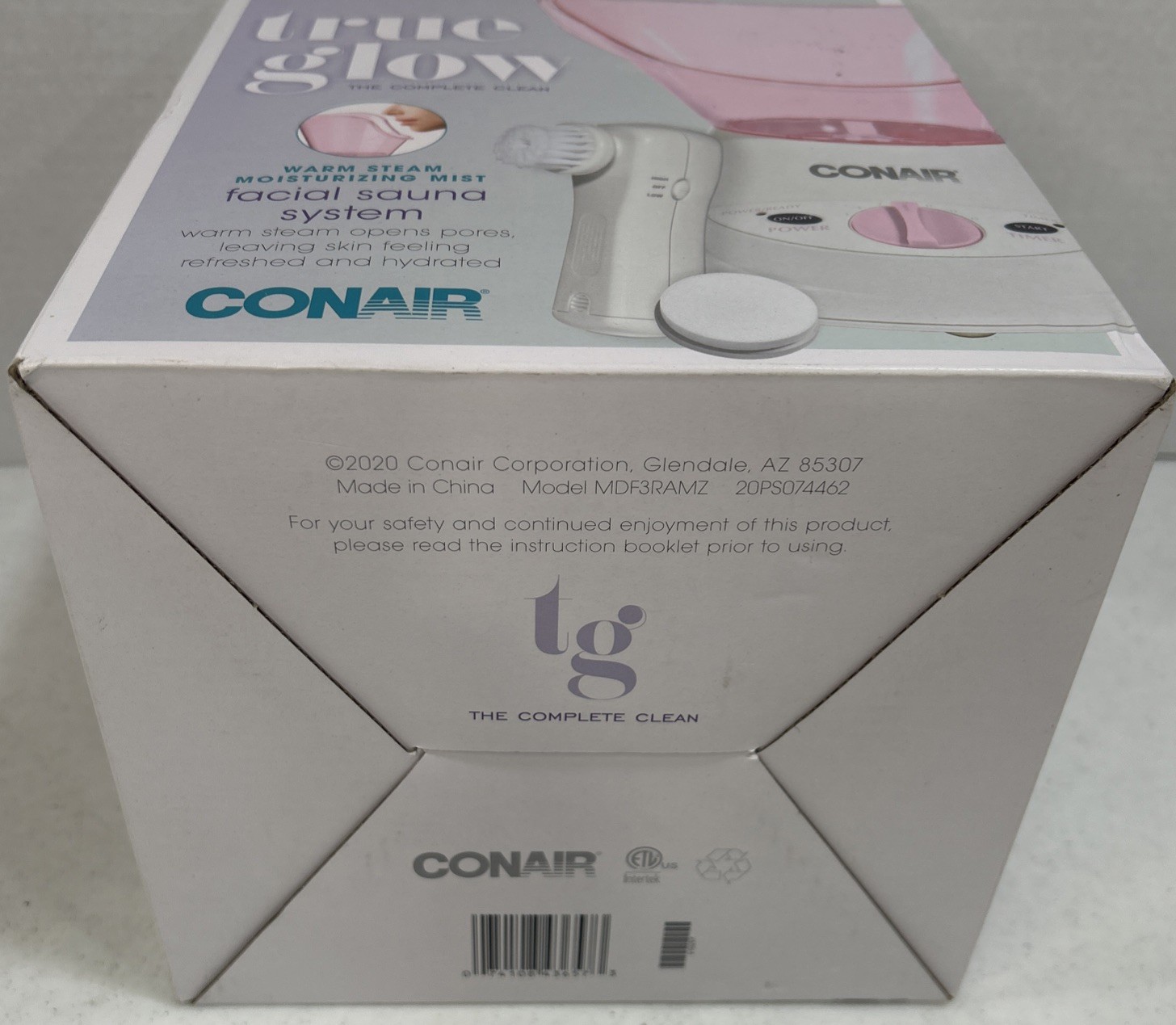Conair True Glow Moisturizing Mist Facial Sauna System W/Face Brush Acne New!
