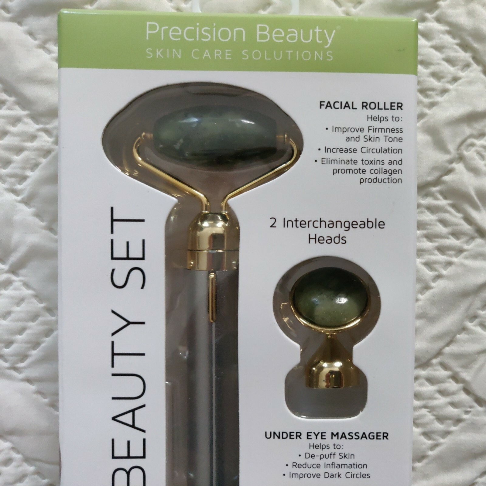 Sonic Jade Beauty Set Precision Beauty Skin Care Solutions Facial Roller