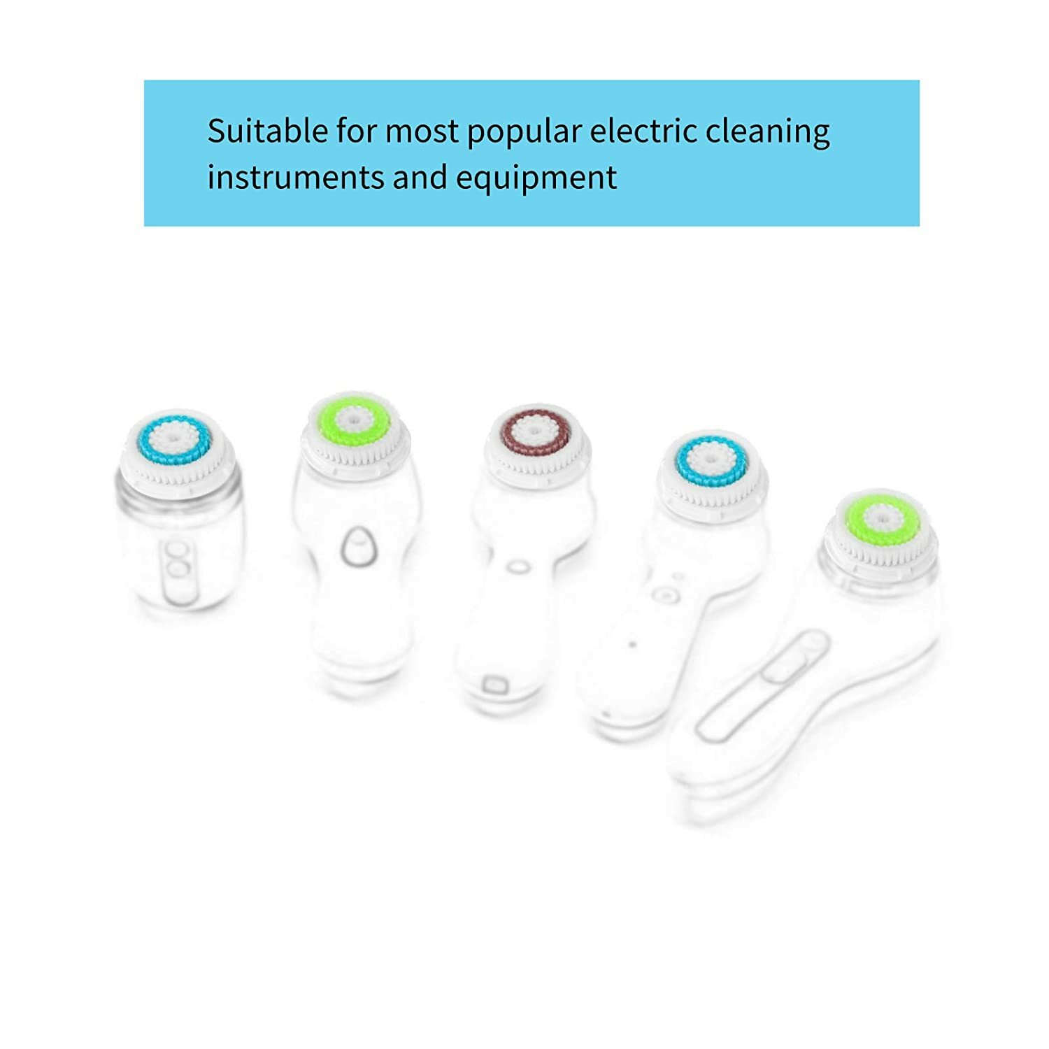 4 Pack Facial Cleansing Brush Head Replacement Compatible For Clogged Pores