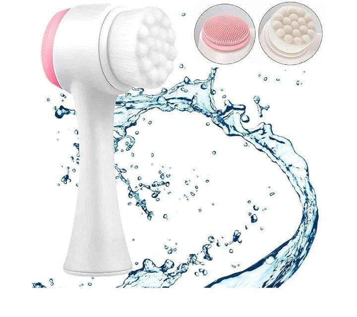 2 in 1 Silicone Face Facial Wash Brush Cleanser Cleansing Massage
