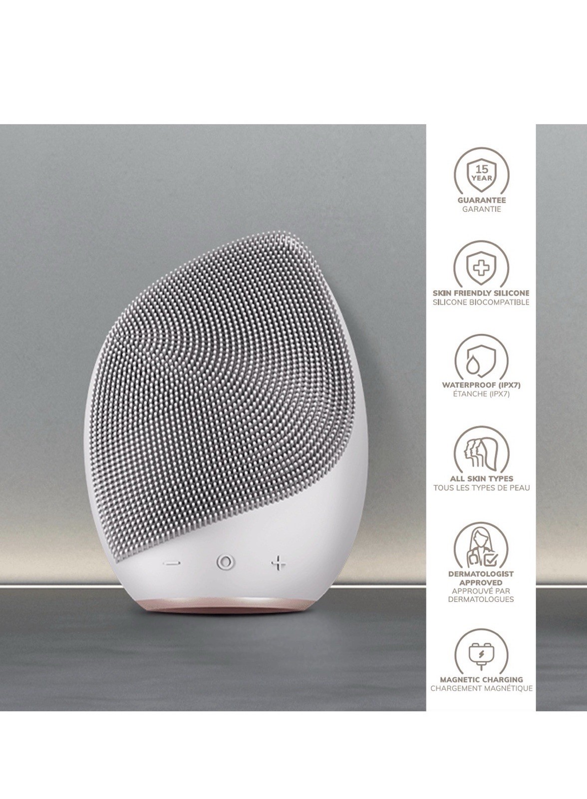 GESKE SmartAppGuided Sonic Facial Brush 5 in 1 | Electric Facial Cleansing Brush