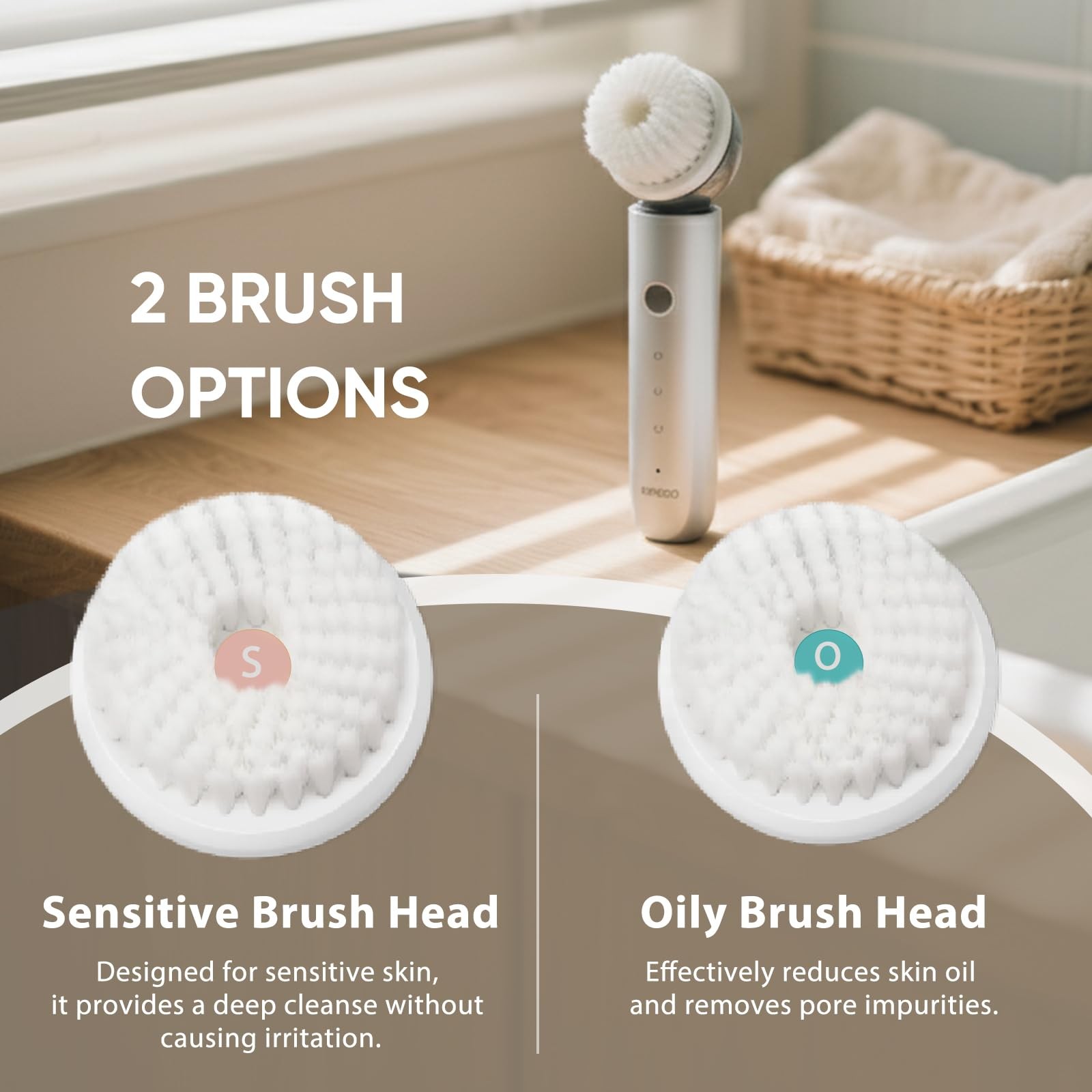 Cleansing Brush, Scrubber with 3 Cleaning Modes, IPX7 Waterproof Brushes for …