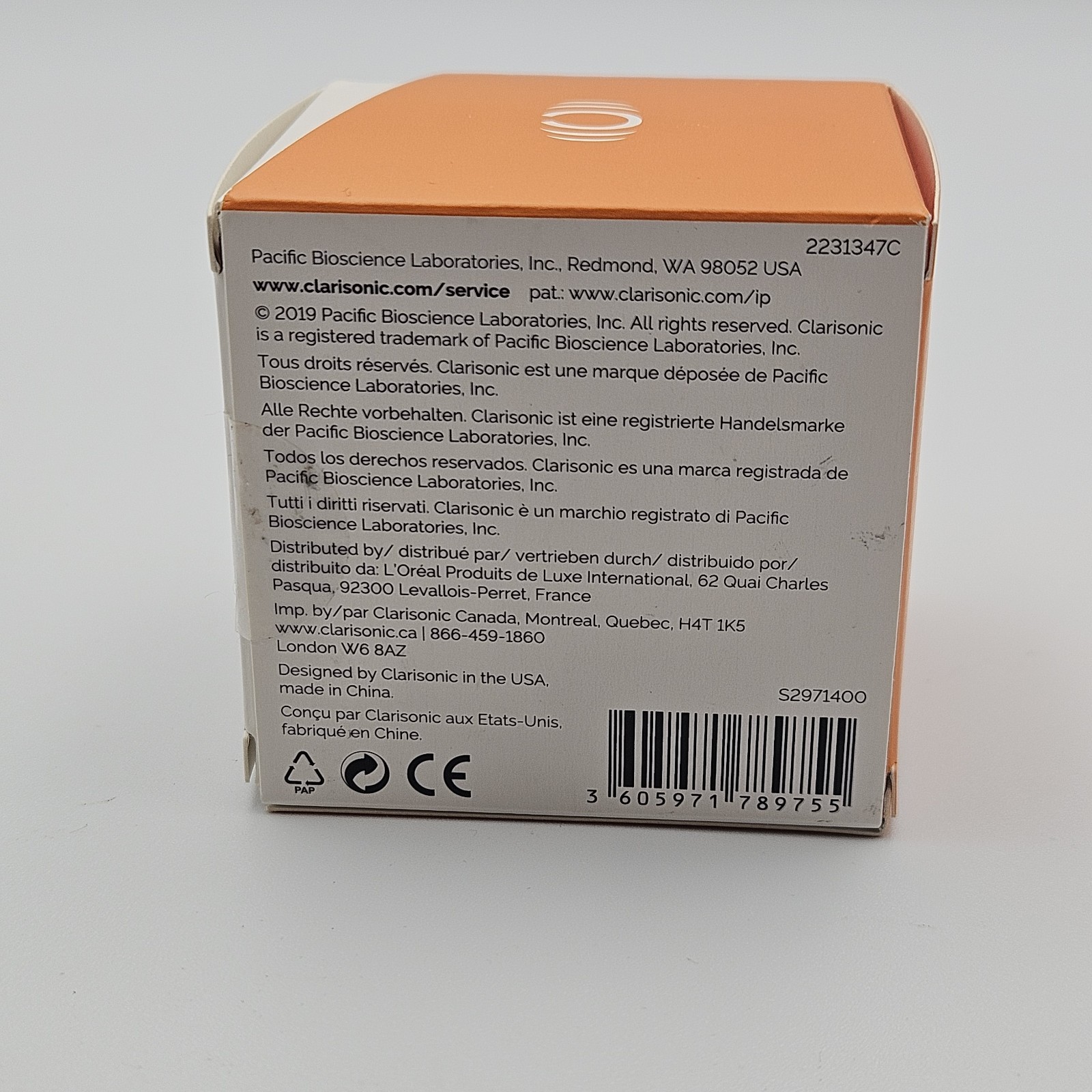 Clarisonic Sonic Exfoliator Retexture Refresh Replacement Brush Head Orange -New