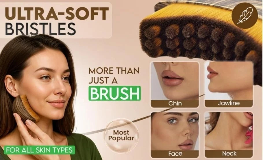 ALINCOLN Lymphatic Brush Gua Sha for Face Brush for Massage & Skincare Use