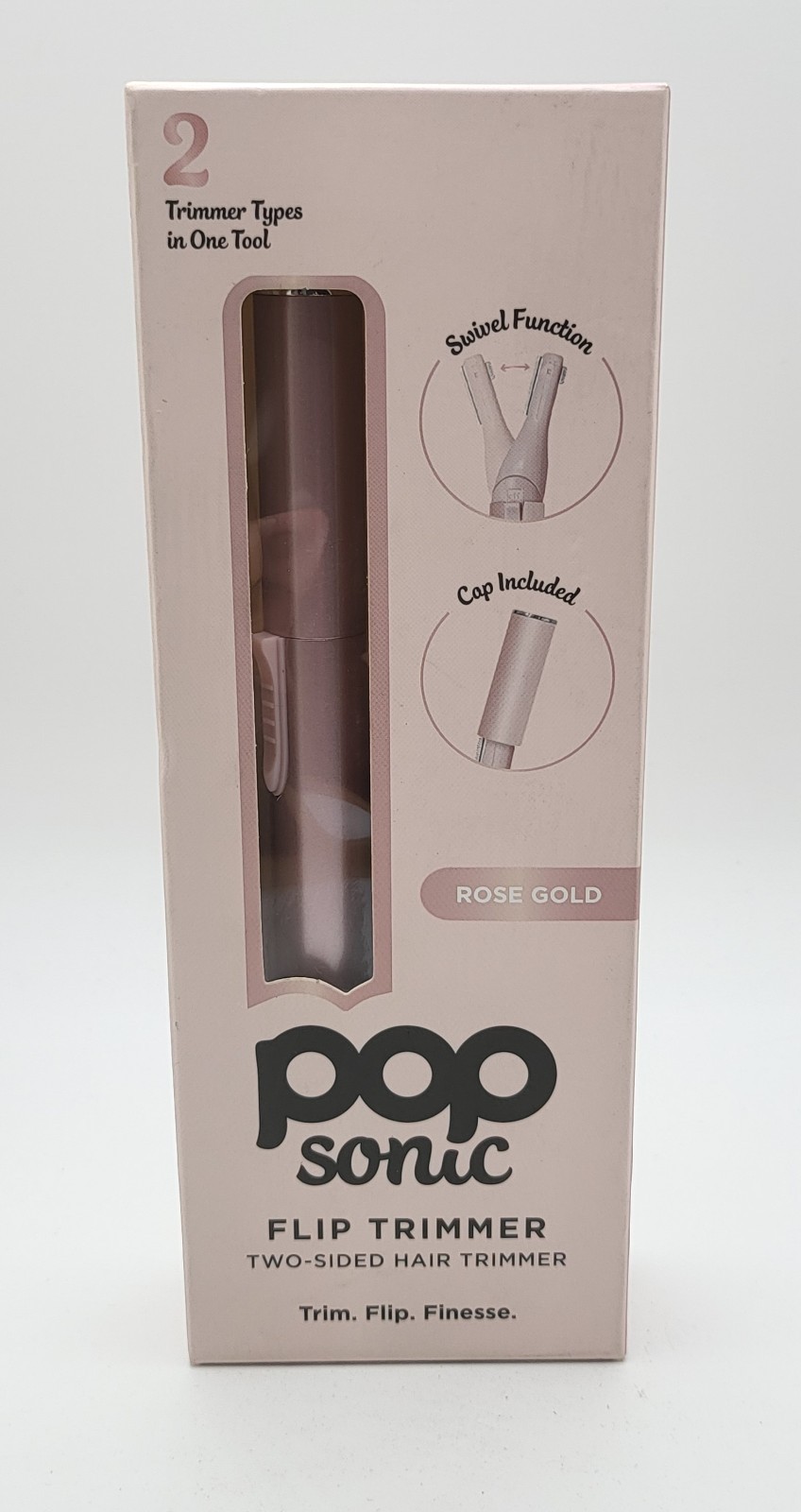 Pop Sonic Flip Hair Trimmer Two-Sided Hair Trimmer ROSE GOLD NIB