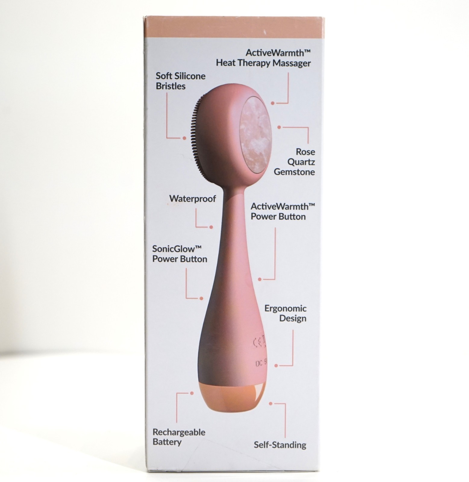 PMD Clean Pro RQ Smart Facial Cleansing Device Blush With Rose Quartz