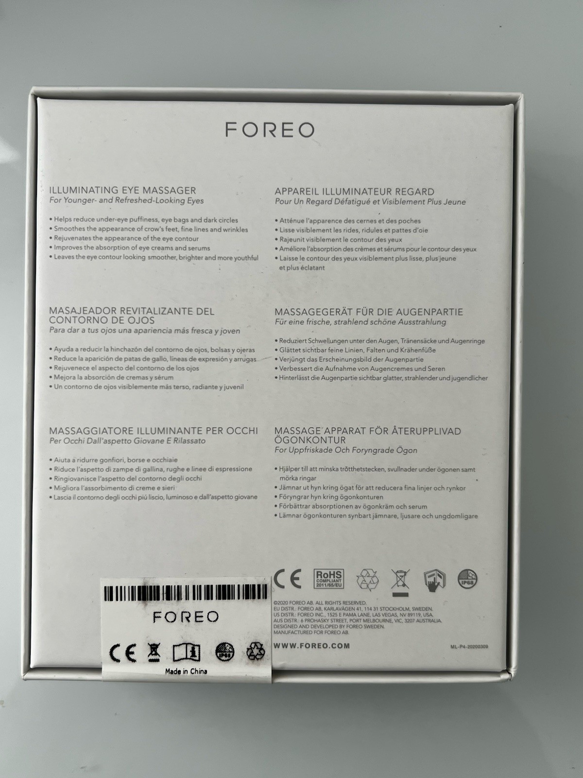 Foreo IRIS Illuminating Eye Massager Magenta New