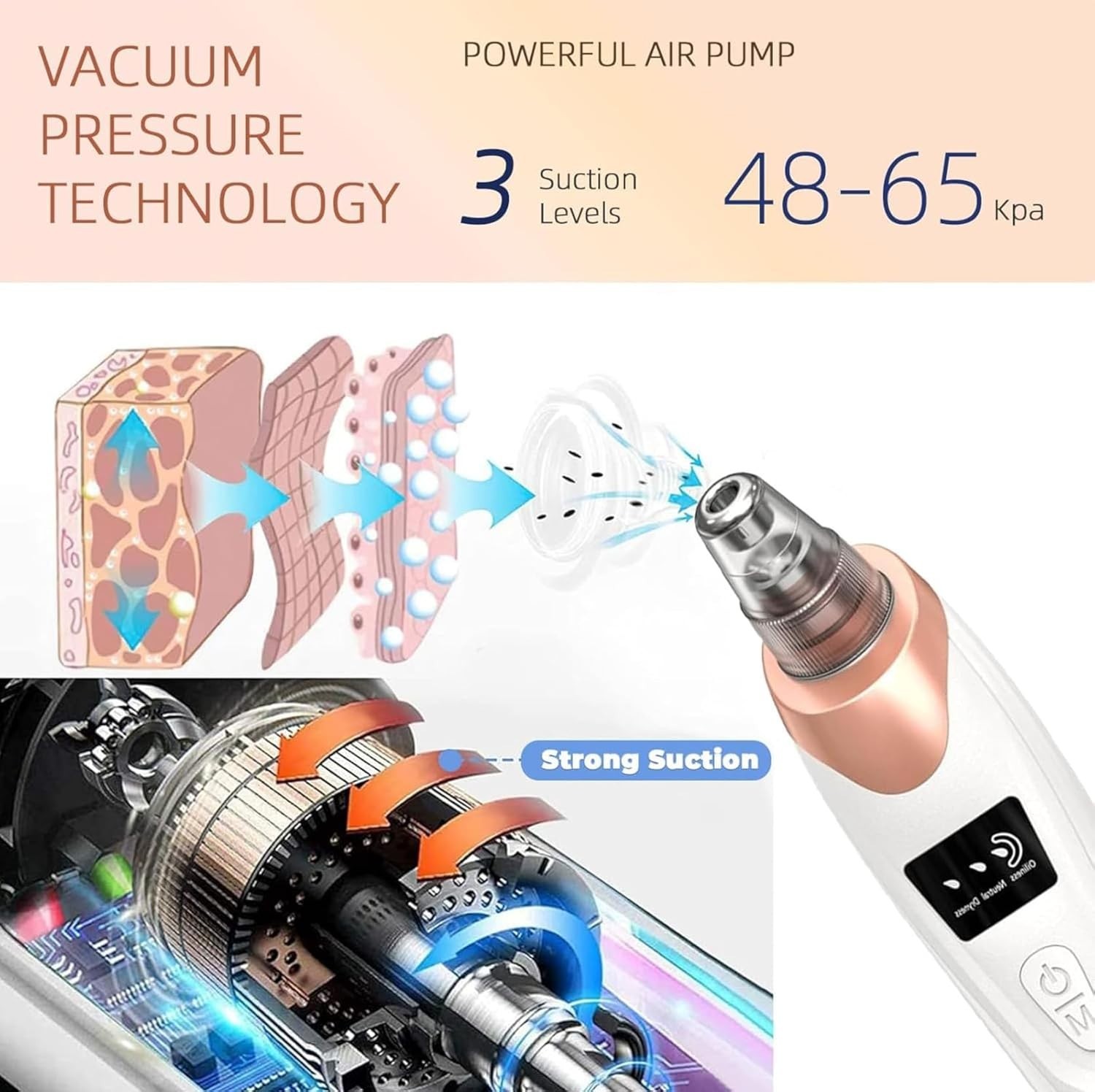 Multifunctional Cleaning Instrument Dermabrasion Acne/Dirt Removal/Blackheads