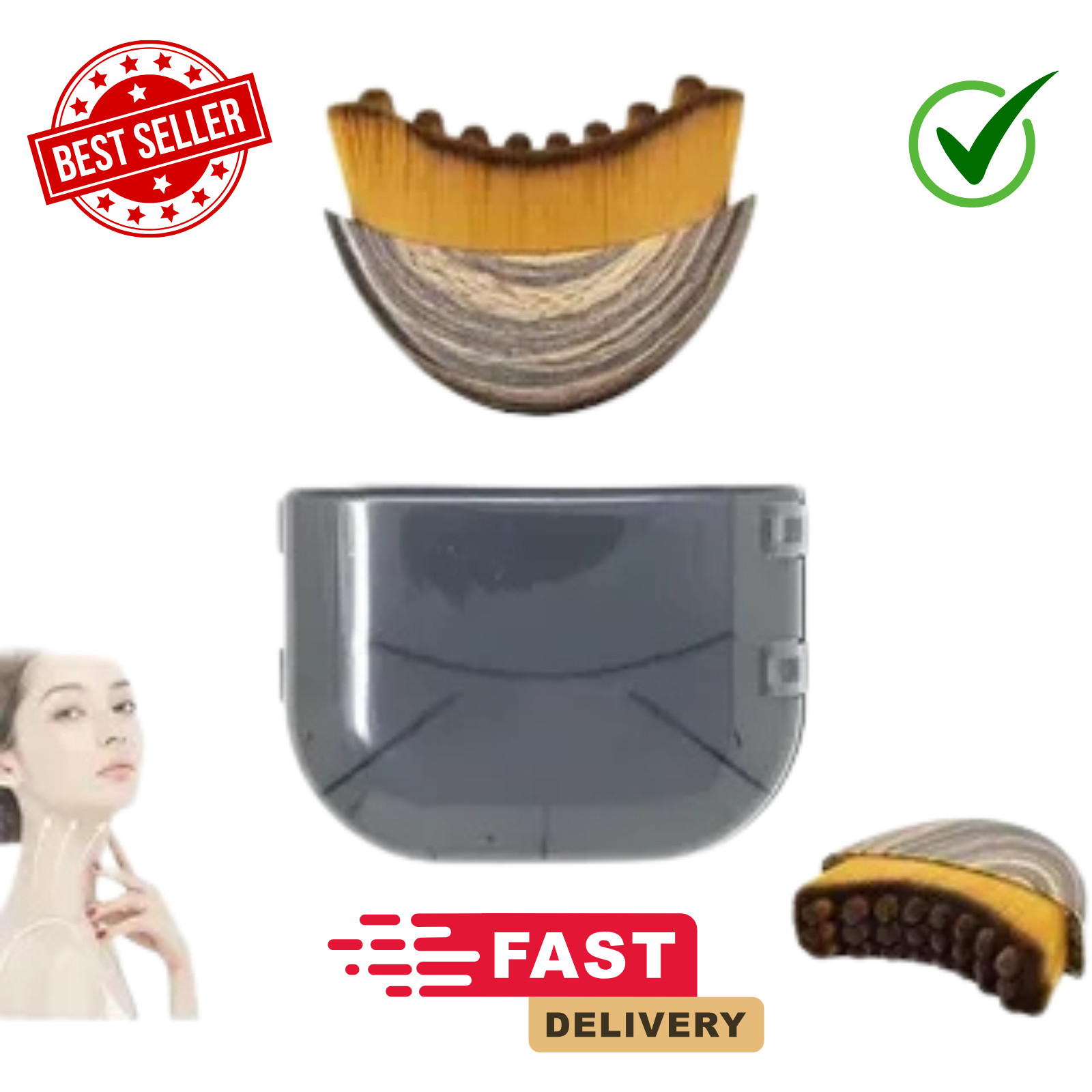 New Lymphatic Contour Face Brush, Lymphatic Drainage Massager by Glowiex