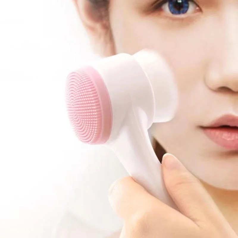 3D DOUBLE-SIDED SILICONE FACIAL CLEANSING BRUSH – SOFT EXFOLIATING FACE SCRUBBER