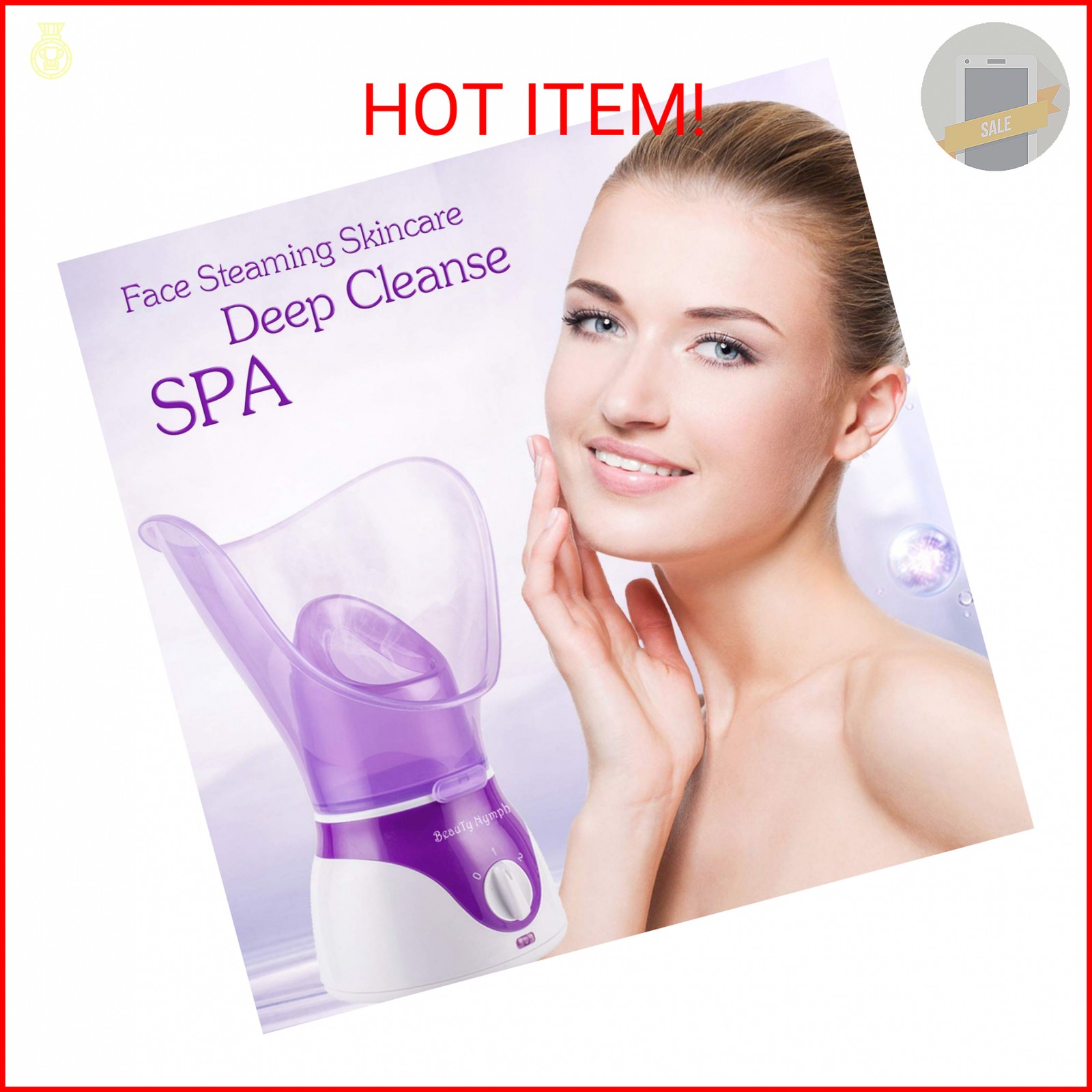 Face Steamer,Beauty Nymph Spa Home Facial Steamer Sauna Pores and Extract Blackh