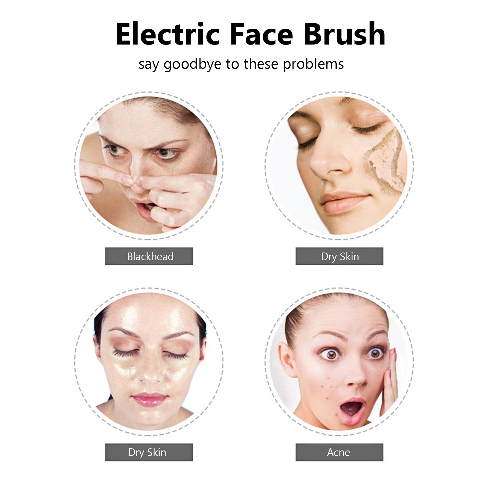 5 In 1 Electric Face Brush Facial Cleansing Brush Face Washing Device Handheld