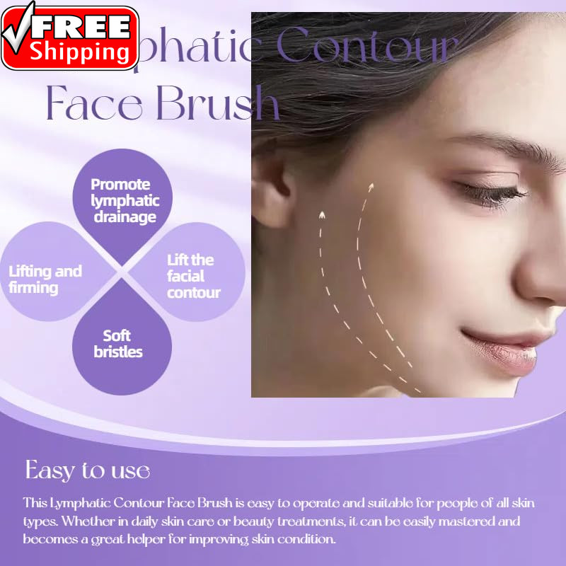 1/2 PCS Lymphatic Contour Face Brush for Sculpting – Anti-Puffiness, Detox & Lif