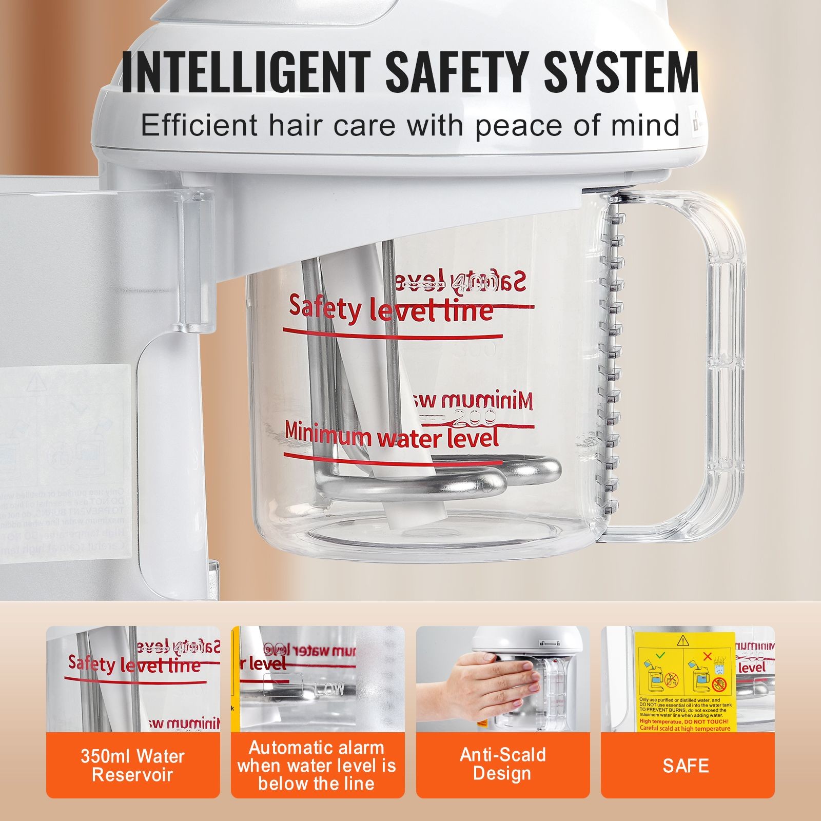 2-in-1 Hair & Facial Steamer with Detachable Bonnet