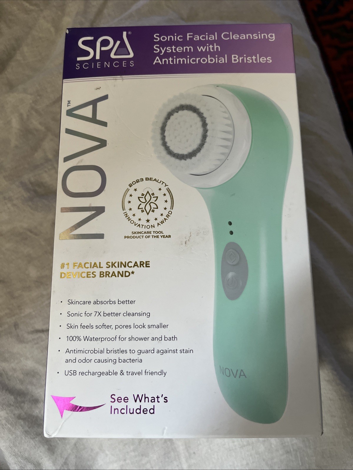 Spa Sciences Nova Antimicrobial Sonic Cleansing System -New