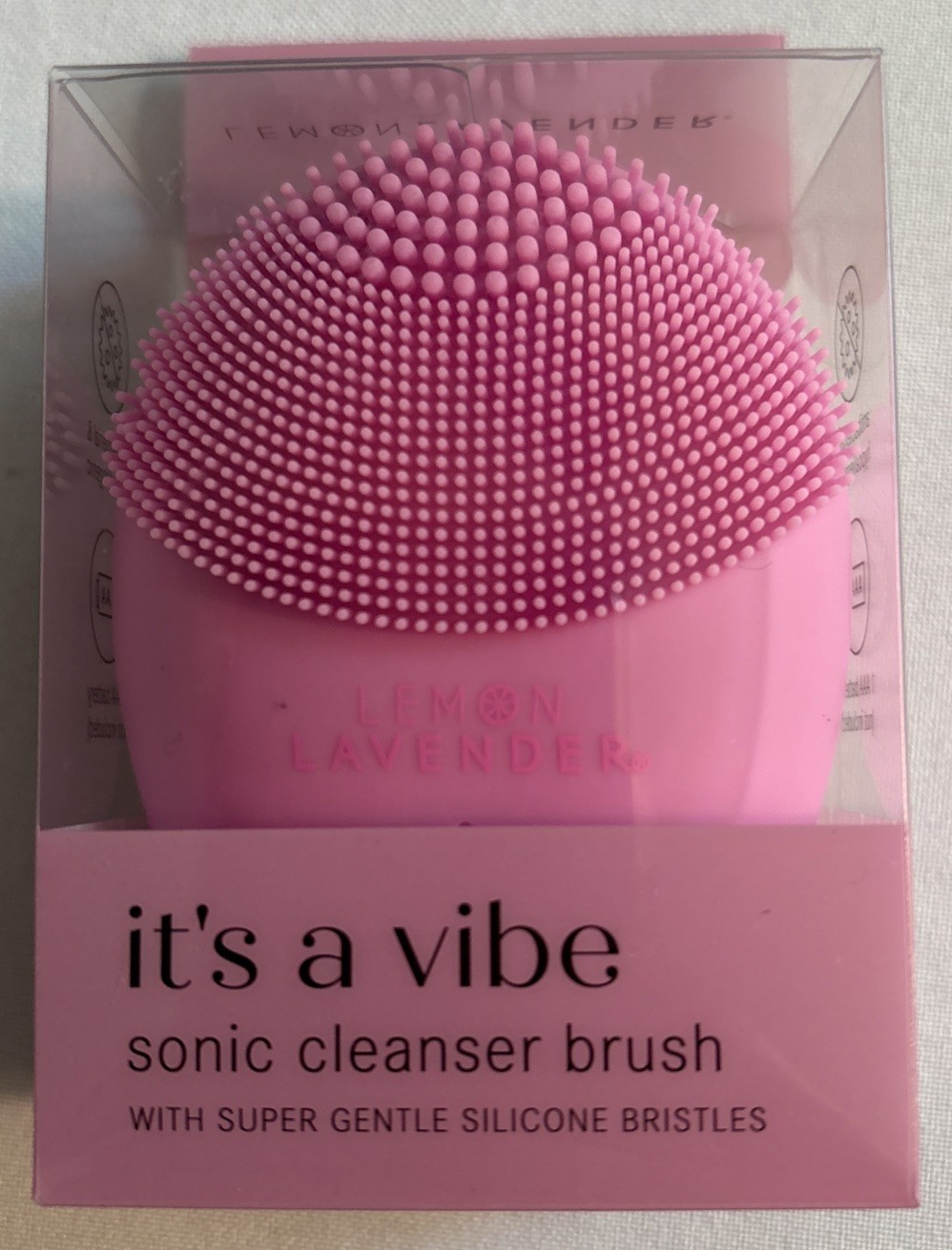LemonLavender It’s A Vibe Sonic Cleanser Brush with Super Gentle Silicone Bris