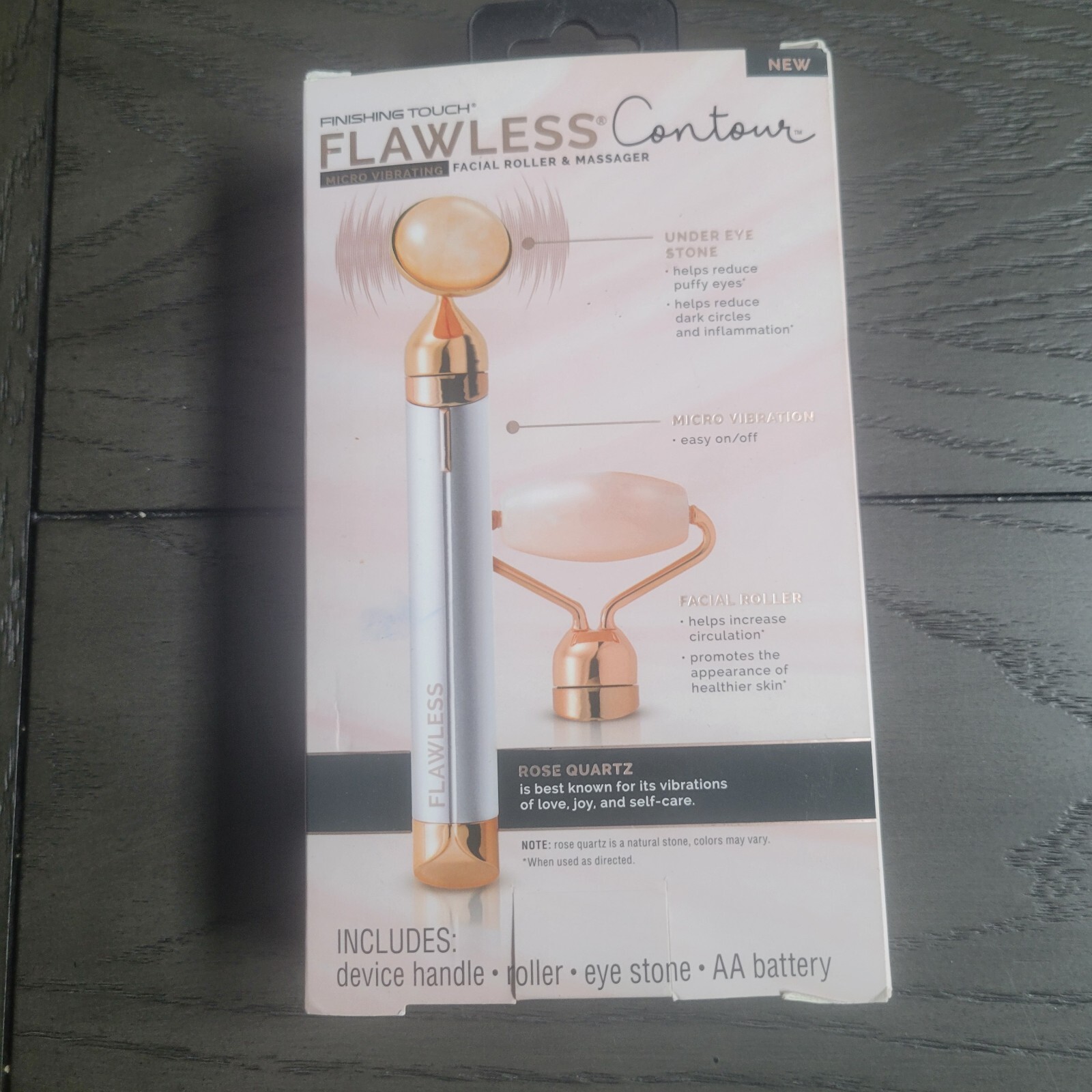 Flawless Contour Facial Roller Massager and eye stone micro vibrating