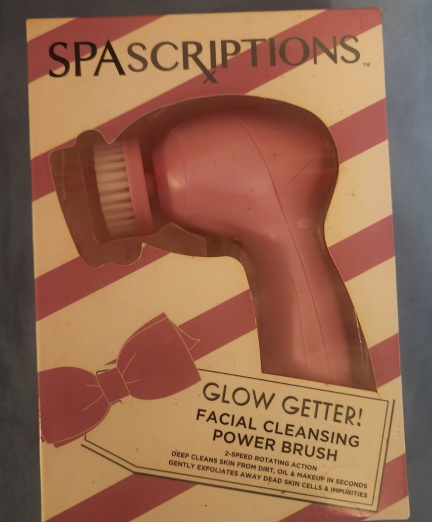Spascriptions Facial Cleansing Power Brush 2 Speed Deep Cleans Skin Exfoliates
