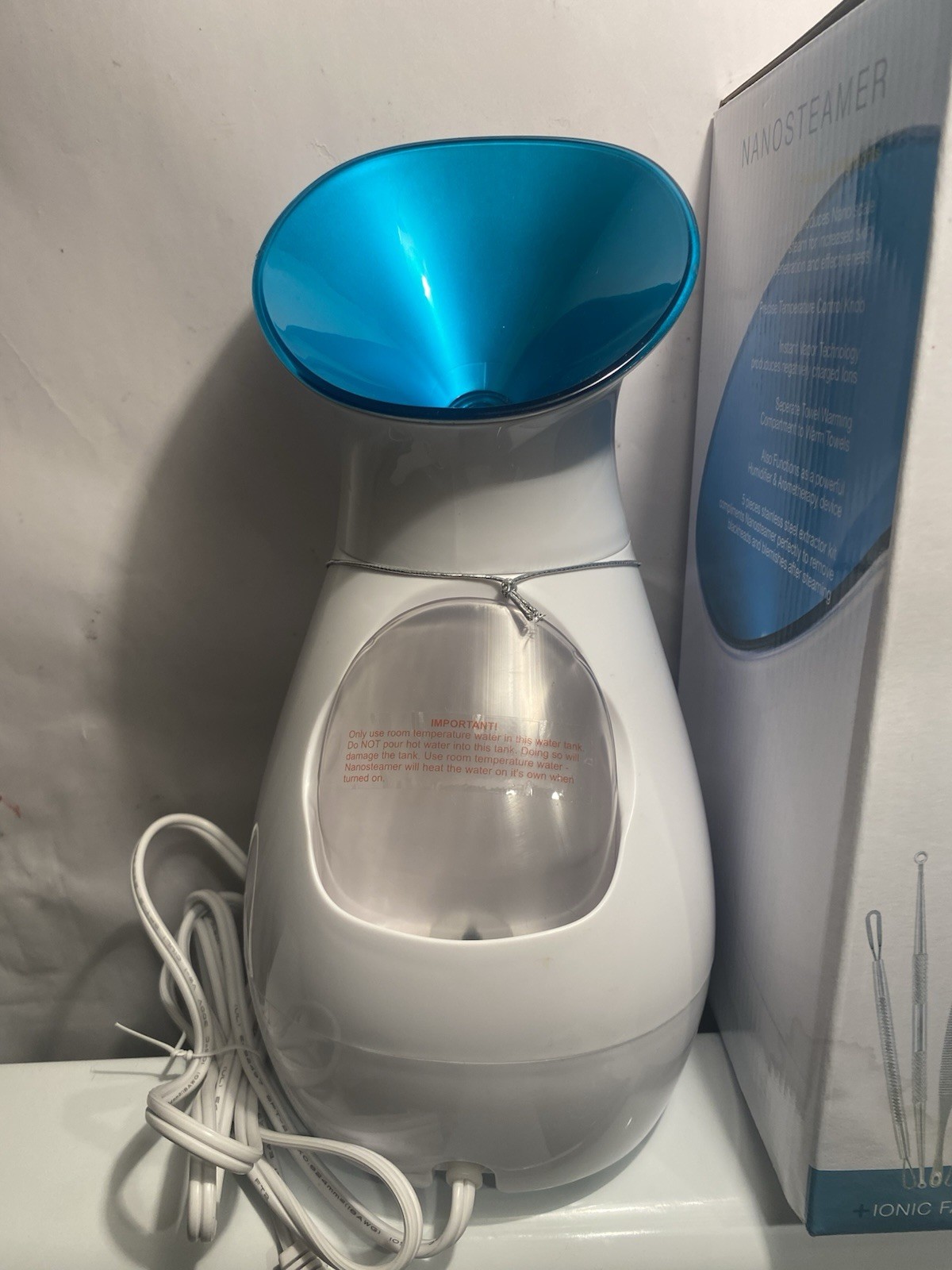 Pure Daily Care NanoSteamer Large 3-in-1 Nano Ionic Facial Steamer with OG Box
