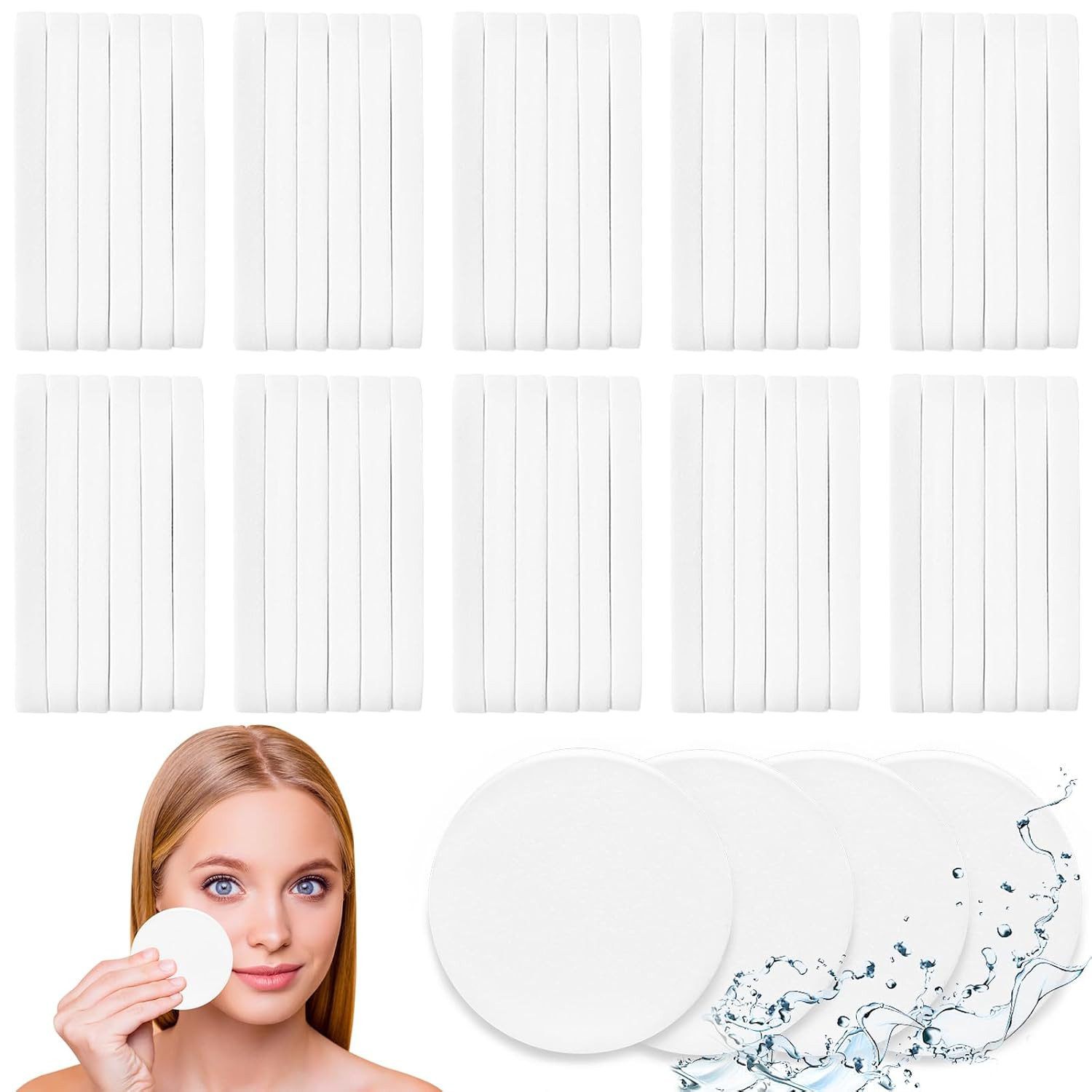 120 Esponjas Faciales Comprimidas Pads Spa Cosméticas Naturales Para Limpieza