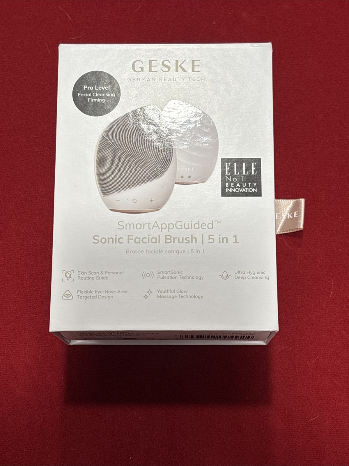 GESKE SmartAppGuided Sonic Facial Brush 5 In 1 New In Box
