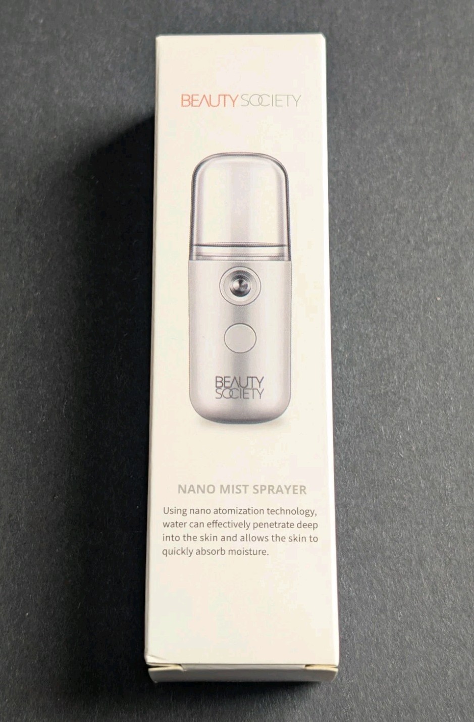 Beauty Society – Nano Mist Facial Mist Sprayer – New in Box – USB Cord Recharge