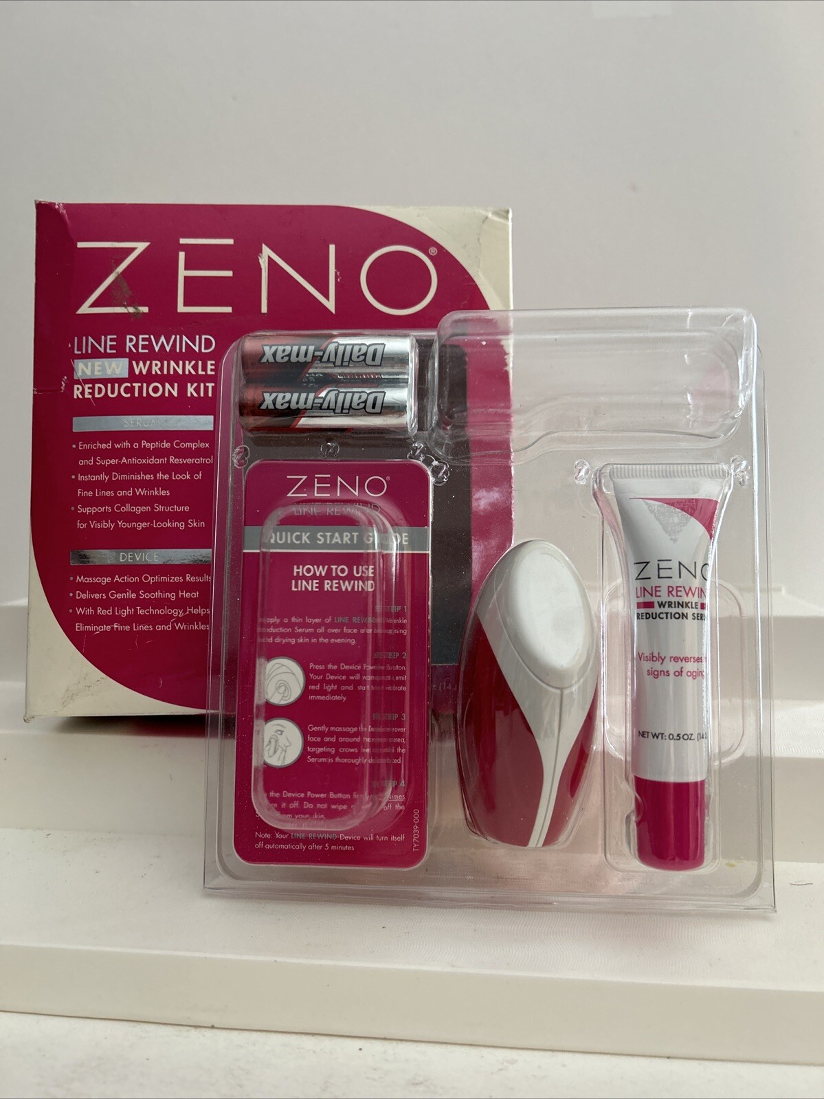 ZENO LINE REWIND. WRINKLE REDUCTION KIT. WITH SERUM NIB