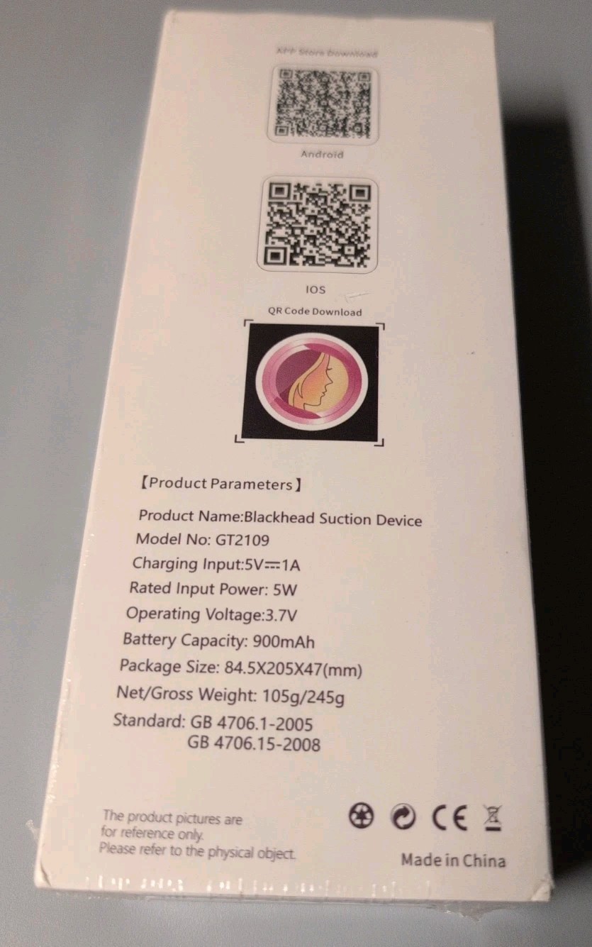 Visible Blackhead Remover GT2109 WiFi Facial Pore Vacuum Acne Extractor Sealed