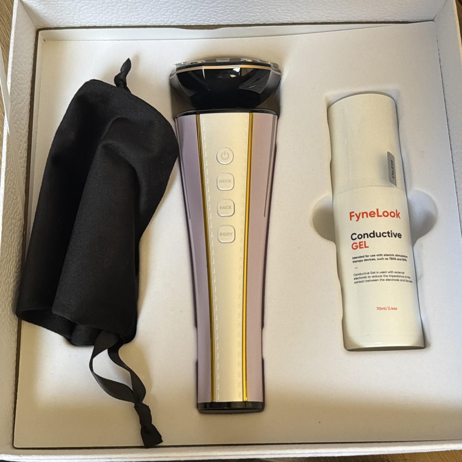 Microcurrent Facial Device 4-In-1 Beauty Device with Red Light Therapy and Blue