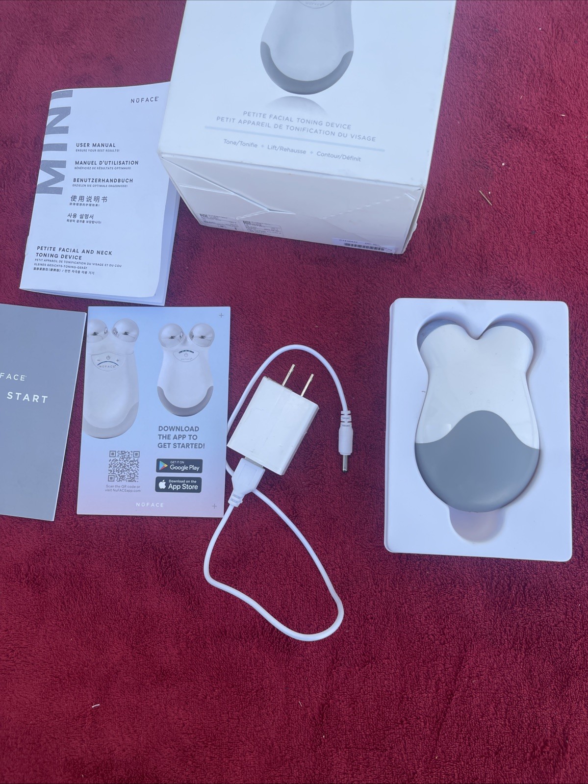 NuFACE MINI Facial Toning Device White Tone Lift Contour