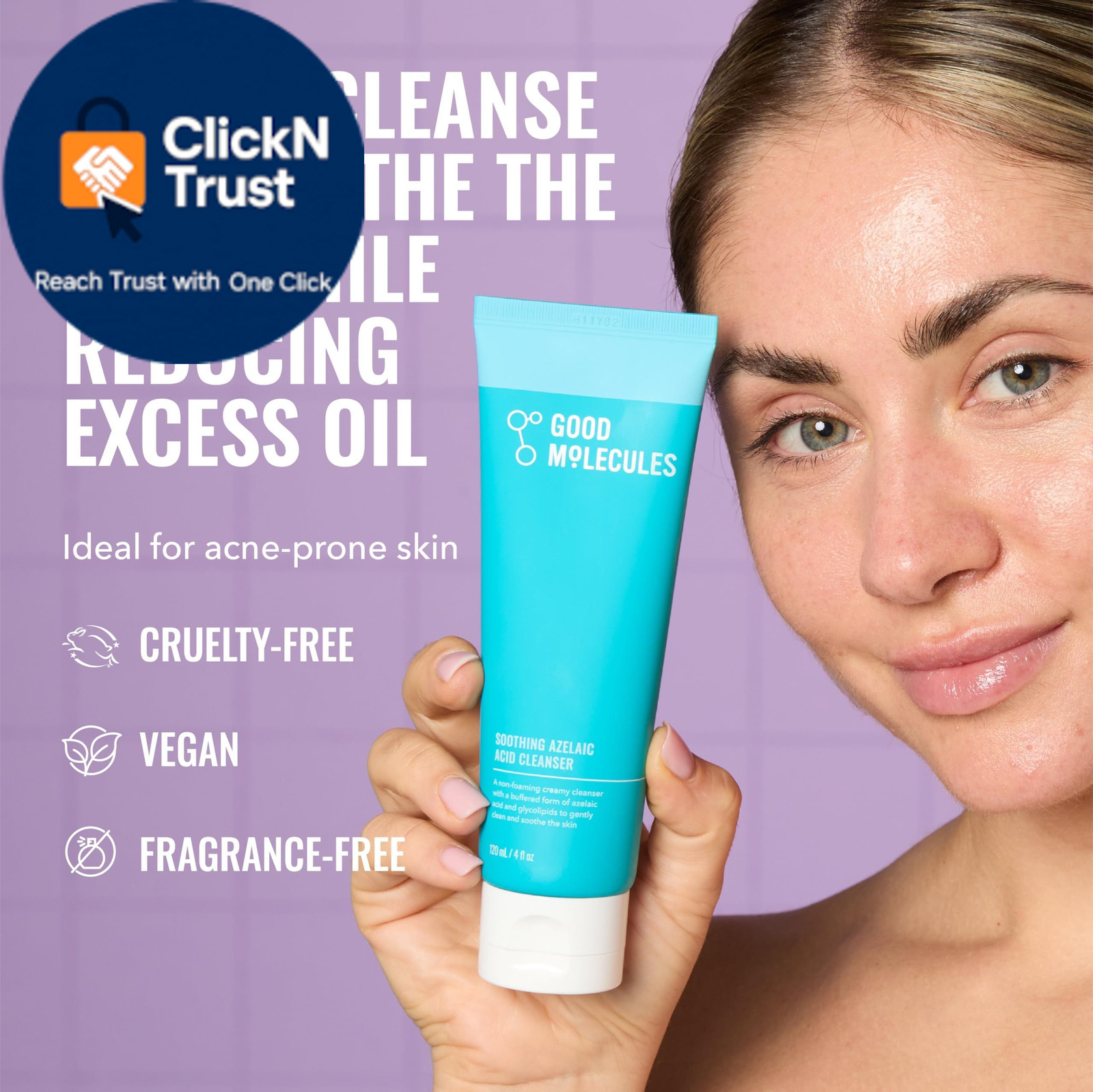 Good Molecules Soothing Azelaic Acid Cleanser – Gentle 4 Fl Oz (Pack of 1)