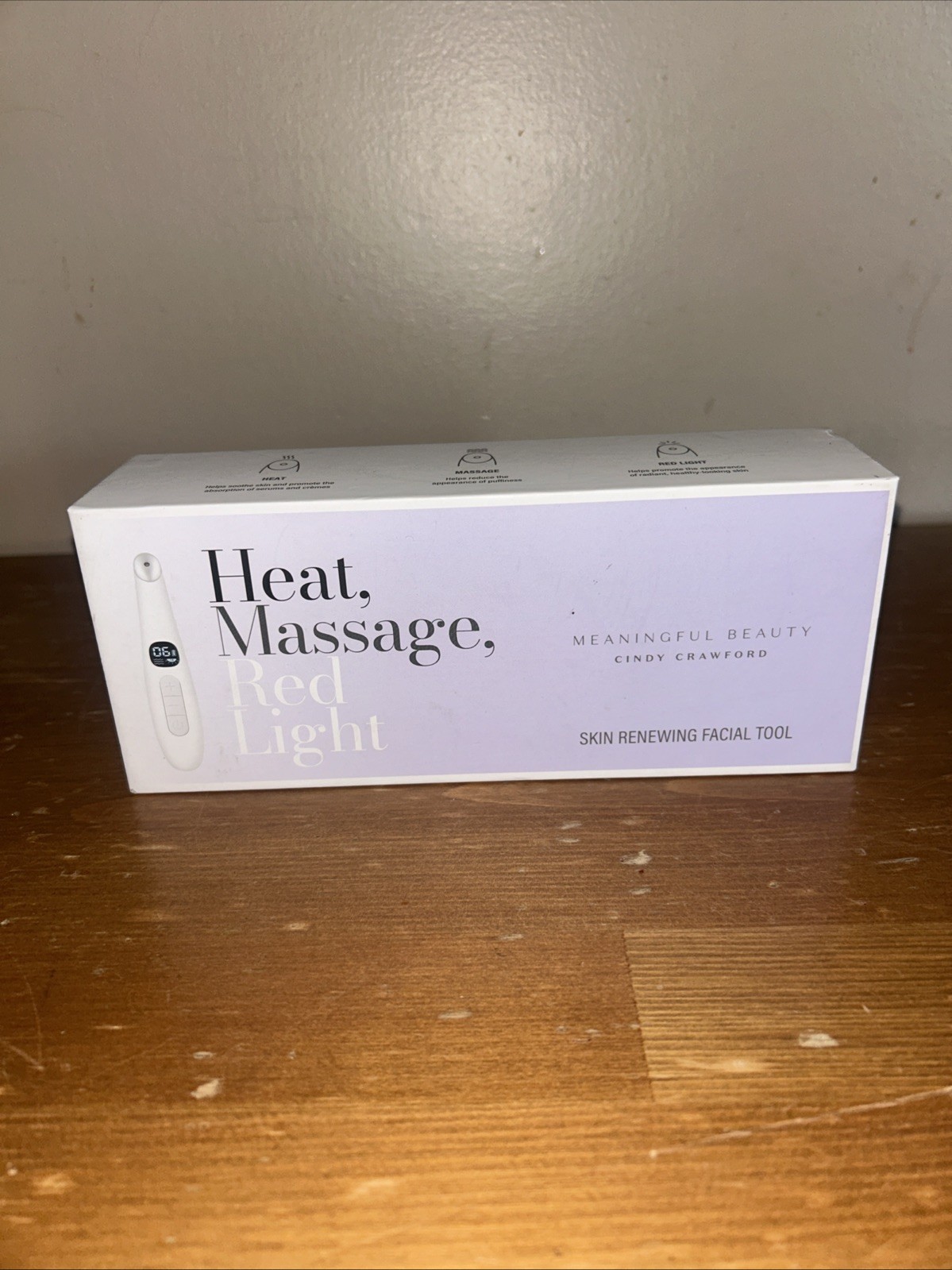 Meaningful Beauty Cindy Crawford skin renewing red light facial massage tool New