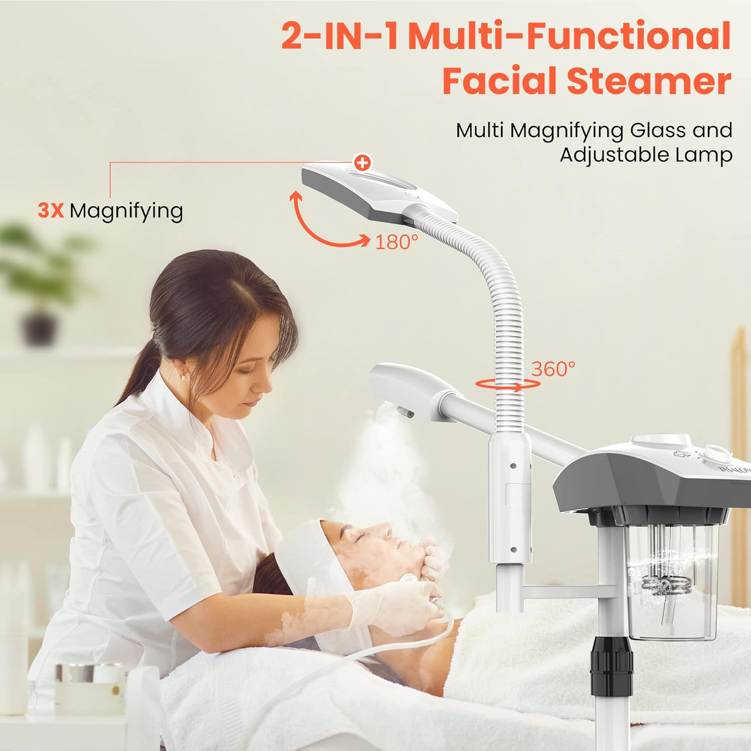 Professional Facial Steamer Tools for Esthetician, Skin Care and Deep Cleaning,