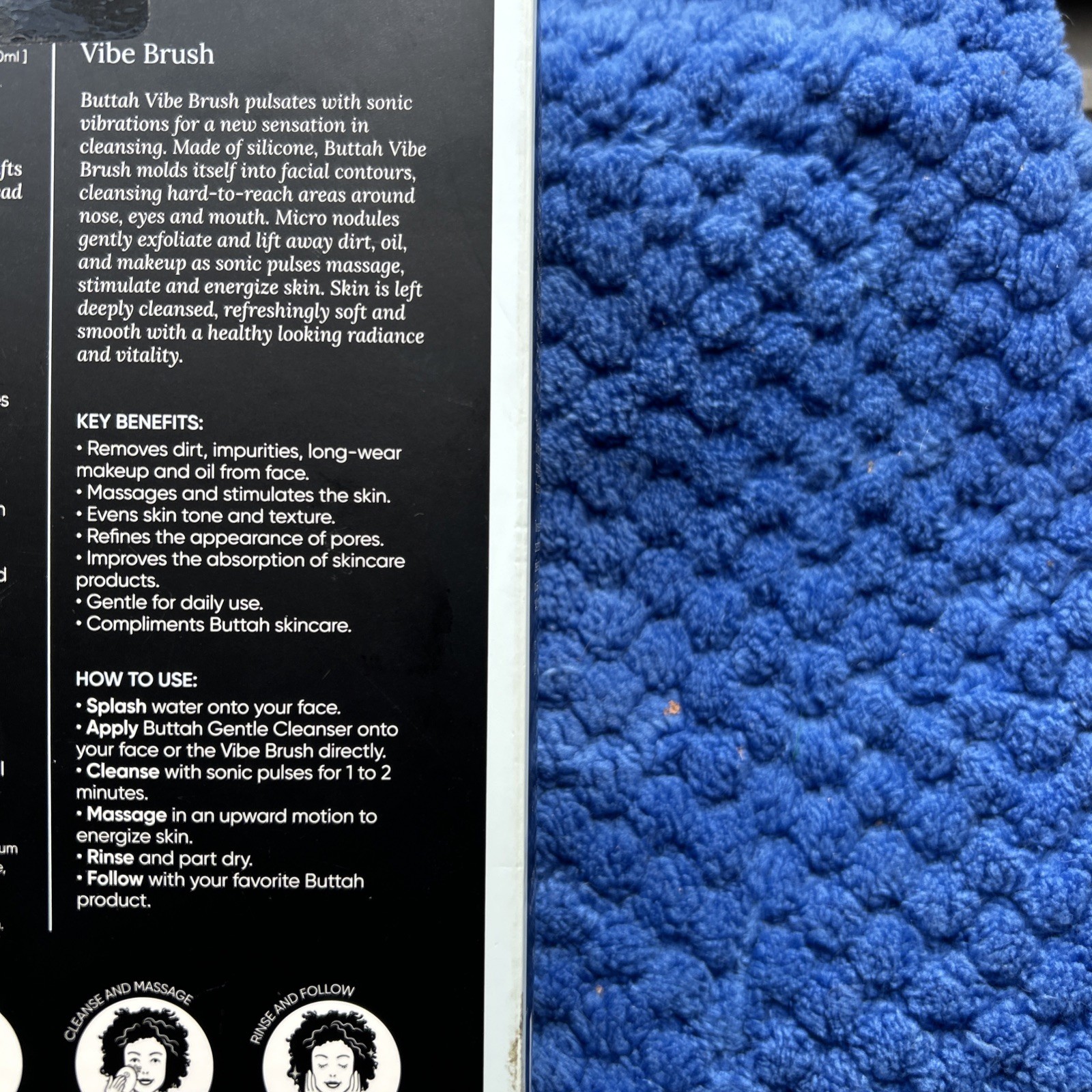 Buttah Skin by Dorion Renaud Buttah Vibe Cleansing Brush Stand & Batteries NEW