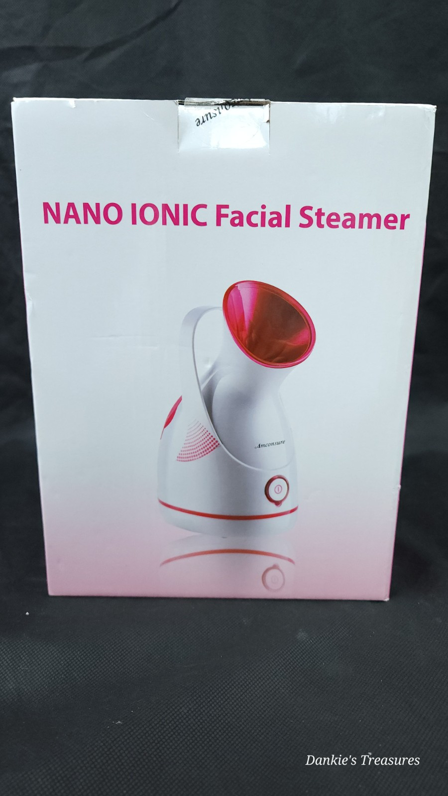 Amconsure Nano Ionic Facial Steamer With 5 Piece Kit – Warm Mist – Rose Red