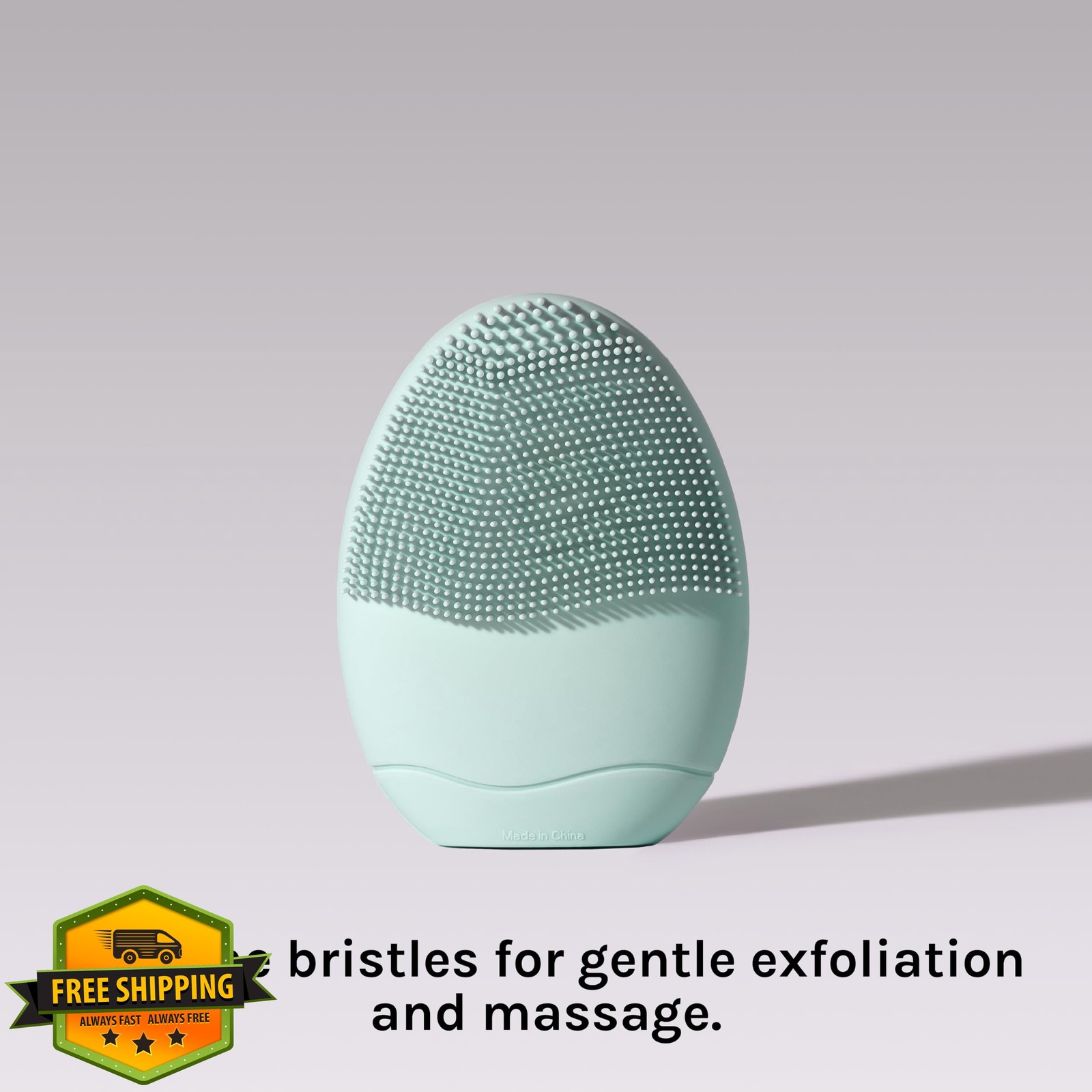 LOLLIPOP Dual-Sided Facial Cleansing Brush Minty Palm