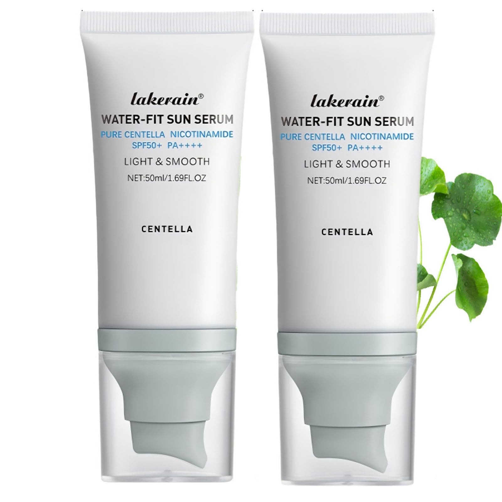 2 Pcs Centella Sunscreen SPF 50, Water-Fit 1.69 Fl Oz (Pack of 1)