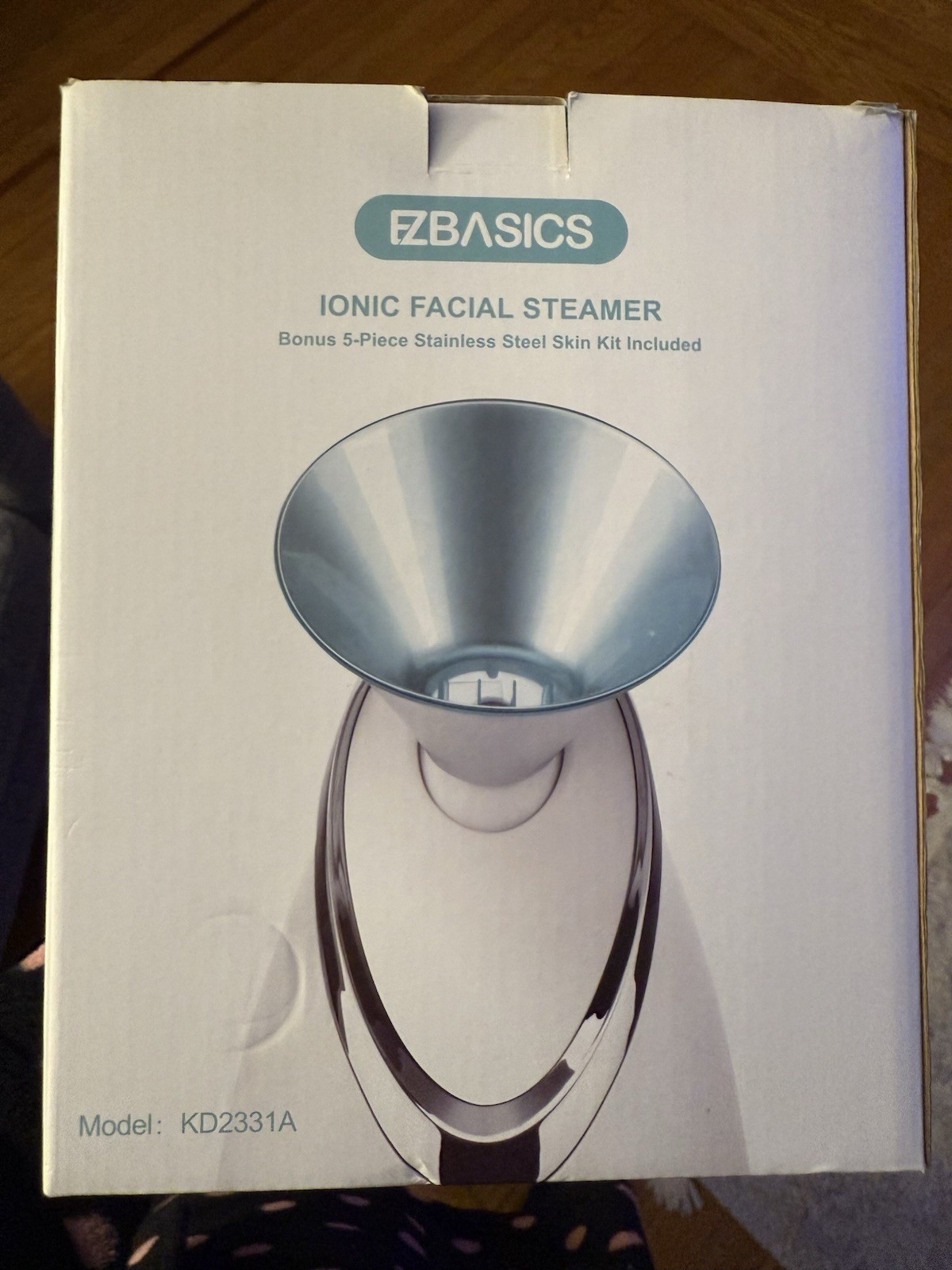 EZ Basics Ionic Facial Steamer With 5 Piece Stainless Steel Skin Care Kit