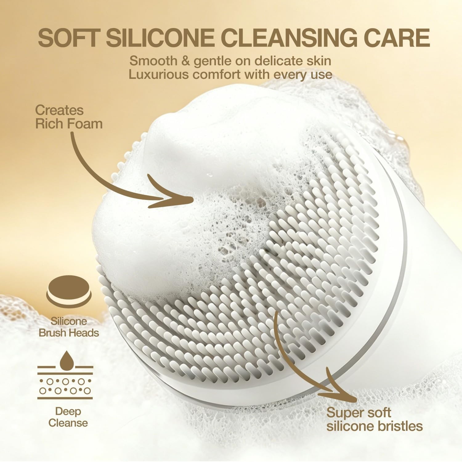 Portable Waterproof Facial Cleansing Brush – LED Display & Ergonomic Design