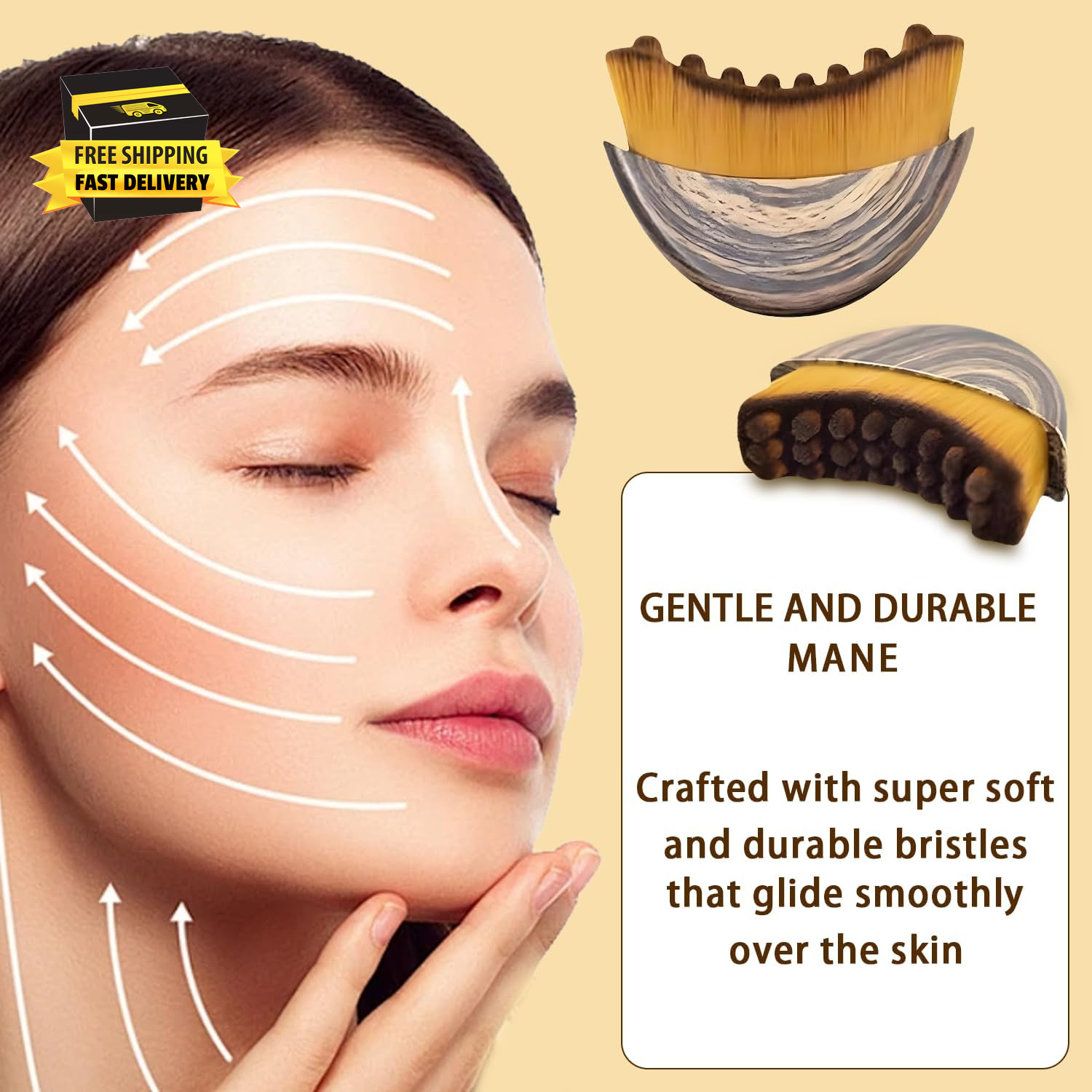 New Lymphatic Contour Face Brush, Lymphatic Drainage Massager for Face,Ergonomic