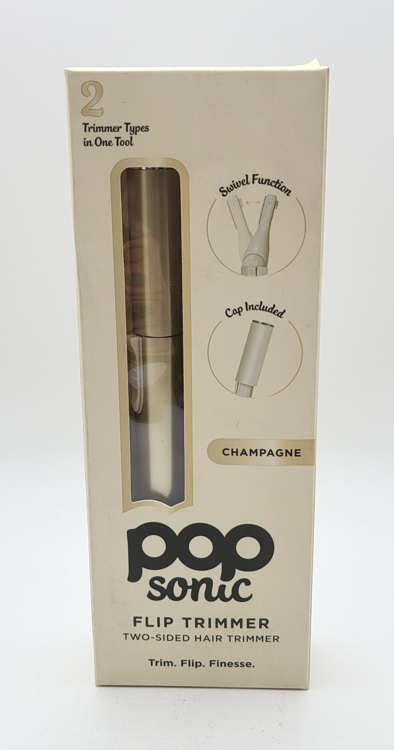 Pop Sonic Flip Hair Trimmer Two-Sided Hair Trimmer CHAMPAGNE NIB