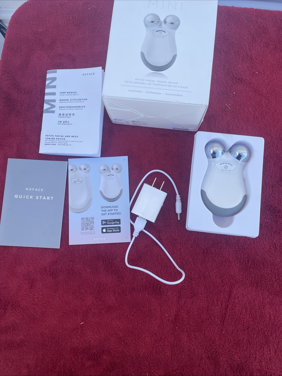 NuFACE MINI Facial Toning Device White Tone Lift Contour