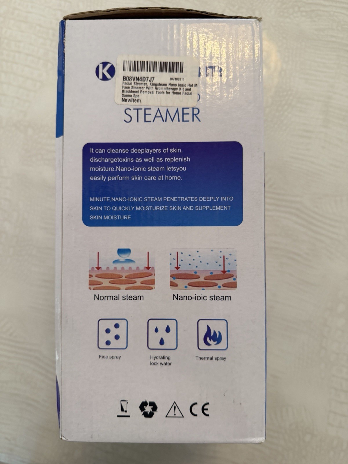 Pure Daily Care NanoSteamer Large 3-in-1 Nano Ionic Facial Steamer with 5 Piece
