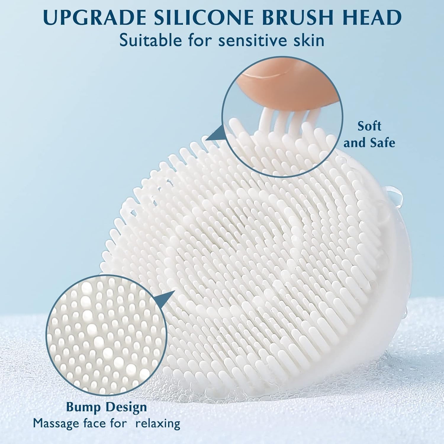 Silicone Face Scrubber with 2 Brush Heads – Gentle Exfoliation & Deep Cleansing