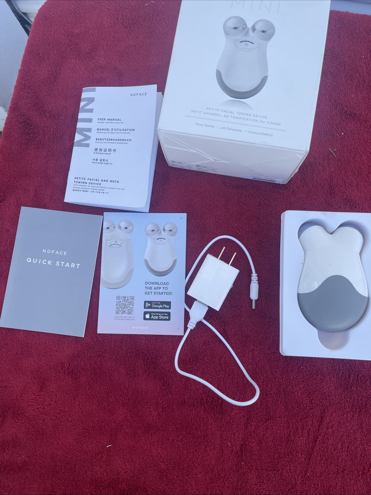 NuFACE MINI Facial Toning Device White Tone Lift Contour