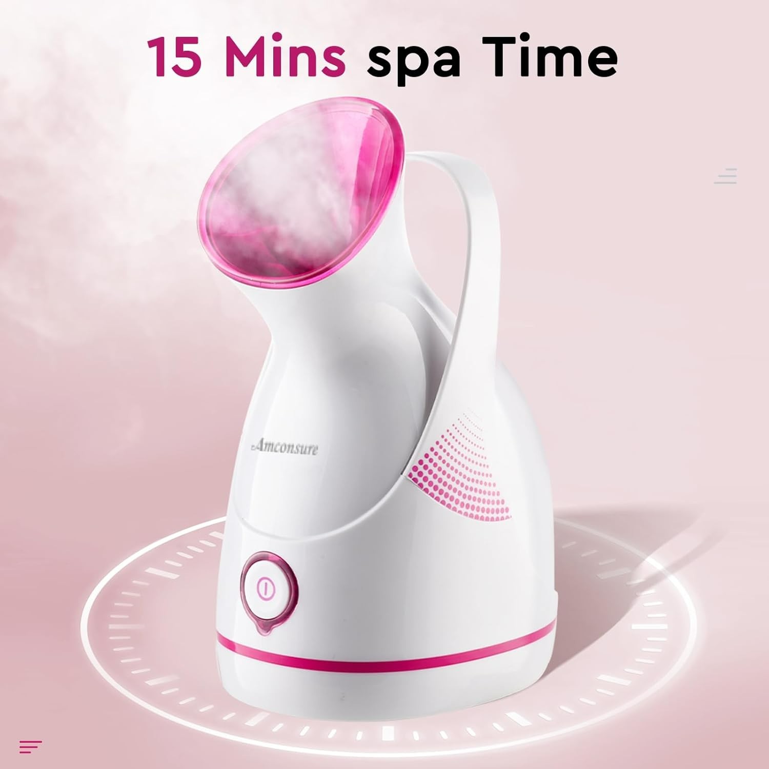 Amconsure Facial Steamer Nano Ionic Warm Mist + 5pc Skin Kit | New in Box