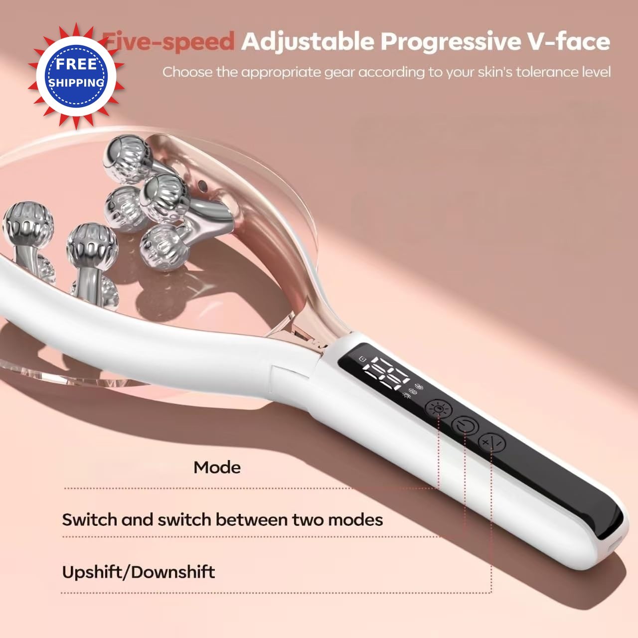 Facial Massager Face and Neck Shaper & Slimmer for Women Korean Skin Care Brush