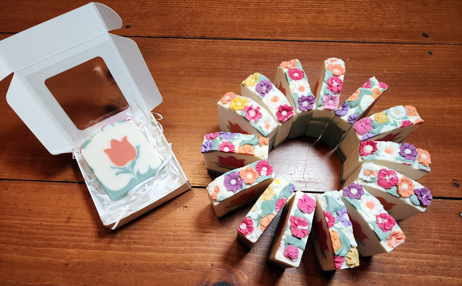 Spring Bloom Tulip Orange Bar Soap