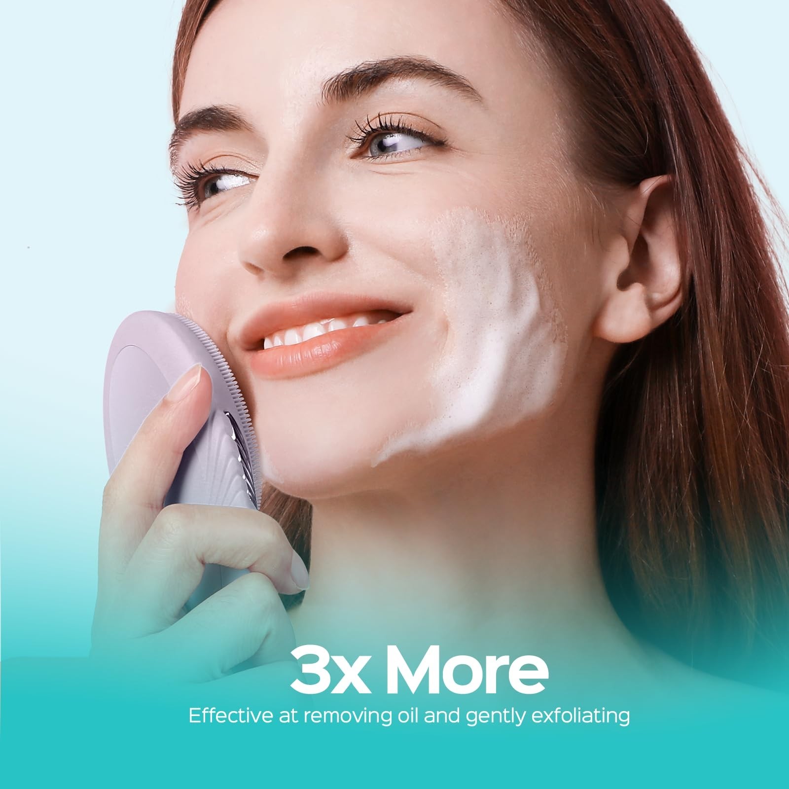 Compact Rechargeable Facial Cleansing Brush – Silicone Scrubber, 5 Modes, Deep C