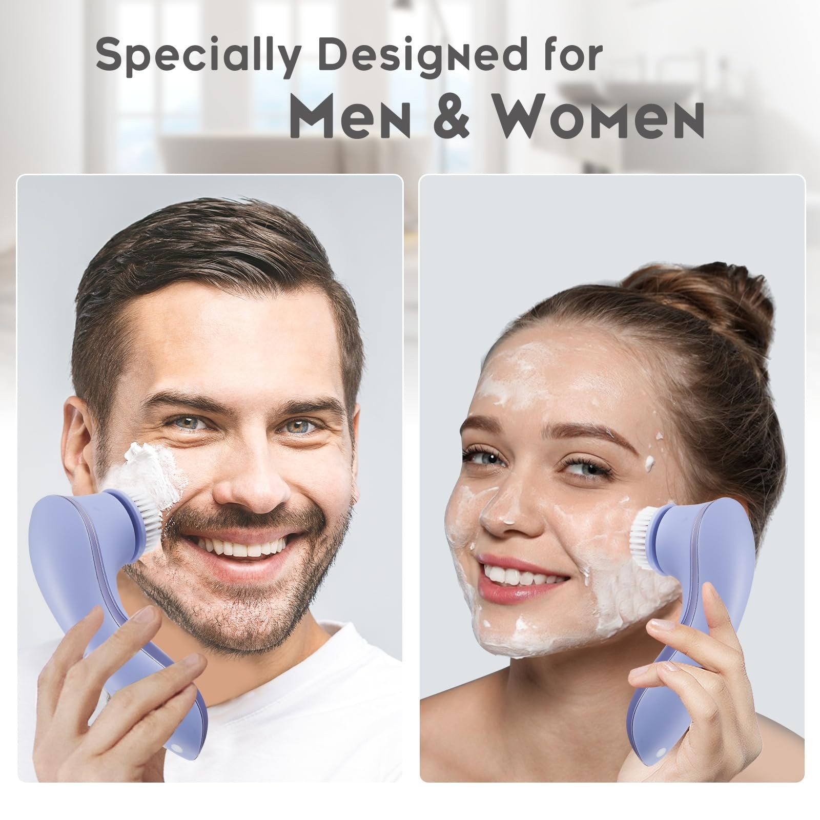 Cleansing Brush Scrubber Exfoliator Rechargeable IPX7 Waterproof Spin Cleanse…